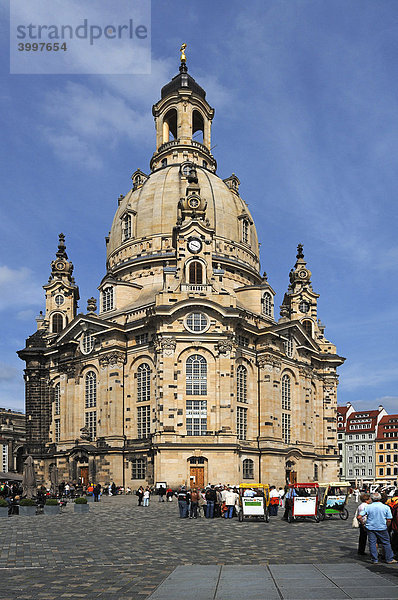 Frauenkirche am Neumarkt  Dresden  Sachsen  Deutschland  Europa