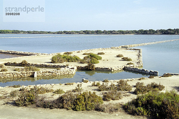 Saline  Salzsee Ses Salines bei Es Pujols  Illa de Formentera  Balearen Insel  Spanien  Europa