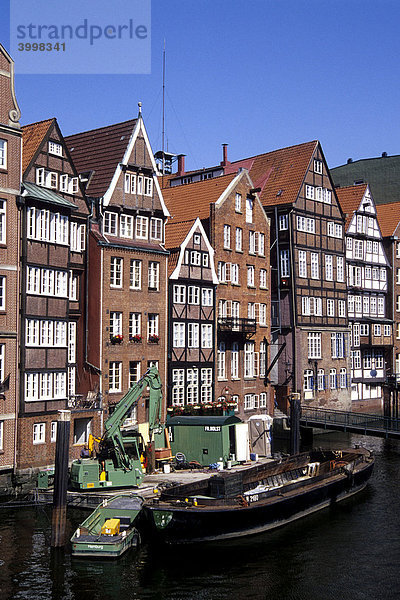 Ehemalige Lagerhäuser zwischen Deichstraße und Nikolaifleet  Hansestadt Hamburg  Deutschland  Europa