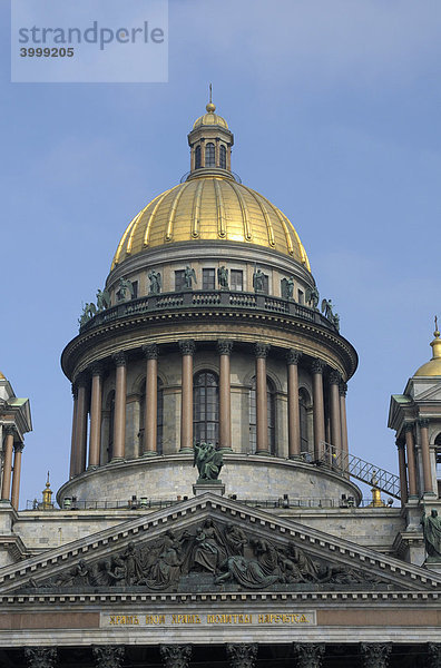 Kuppel der Isaakskathedrale  Sankt Petersburg  Russland  Europa