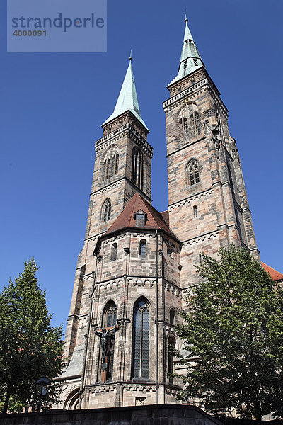 Sebalduskirche  St. Sebald  Kirche  evangelisch  Pfeilerbasilika  Altstadt  Nürnberg  Mittelfranken  Franken  Deutschland  Europa
