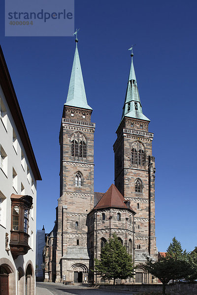 Sebalduskirche  St. Sebald  Kirche  evangelisch  Pfeilerbasilika  Altstadt  Nürnberg  Mittelfranken  Franken  Deutschland  Europa