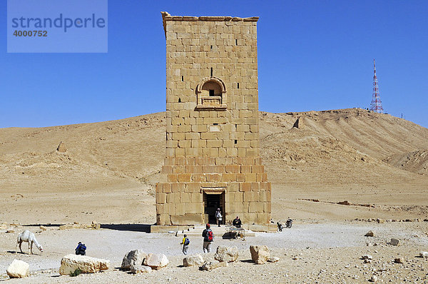 Grabturm des Elahel im Tal der Gräber  Ausgrabungsstätte Palmyra  Tadmur  Syrien  Asien