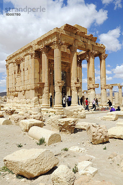 Tempel des Baal-Shamin in den Ruinen der Ausgrabungsstätte Palmyra  Tadmur  Syrien  Asien
