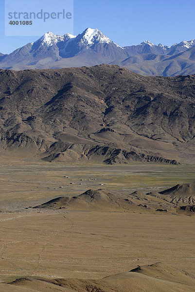 Himalayahauptkamm in der Nähe des Pelkhu Tso See  Westtibet  Tibet  China  Asien