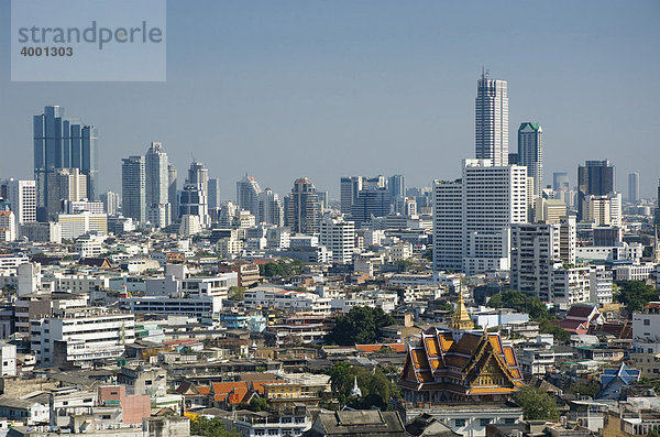 Silom District  Panorama  Megacity  Bangkok  Thailand  Asien