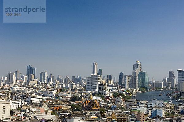 Silom District  Panorama  Megacity  Bangkok  Thailand  Asien