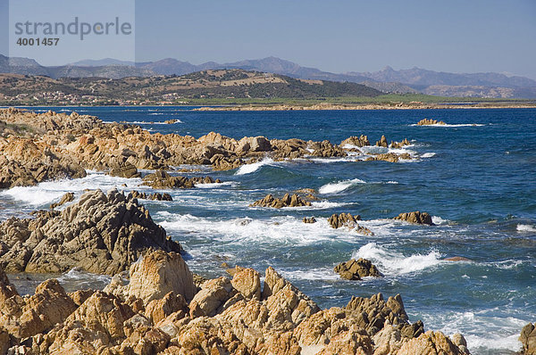 Felsenküste  Capo Comino  Sardinien  Italien  Europa