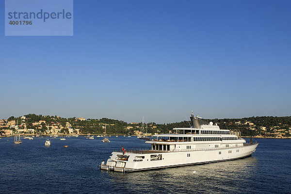 Larry Ellisons Luxusyacht Rising Sun in der Bucht von Villefranche sur Mer  France