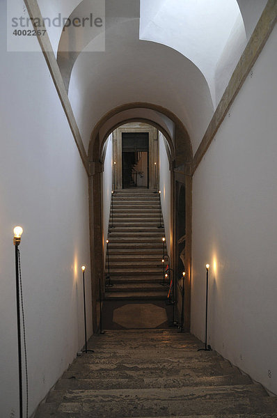 Treppenaufgang in der Villa Medici  Altstadt  Rom  Italien  Europa