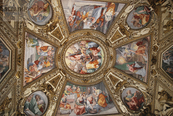 Deckengemälde  Kirche Santa Maria in Trastevere  Altstadt  Rom  Italien  Europa