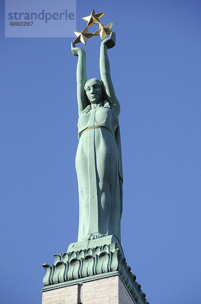 Freiheitsdenkmal  Brivibas Piemineklis  Brivibas iela  Altstadt  Riga  Lettland  Baltikum  Europa