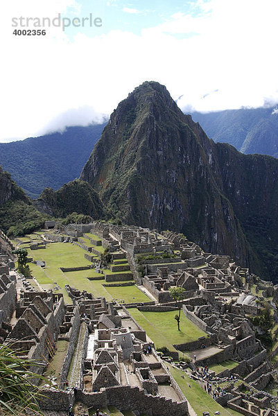 Machu Picchu  Inkasiedlung  Quechuasiedlung  Peru  Südamerika  Lateinamerika