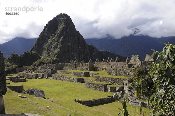 Plaza Prinzipial  Hauptplatz  Inkasiedlung  Quechuasiedlung  Machu Picchu  Peru  Südamerika  Lateinamerika