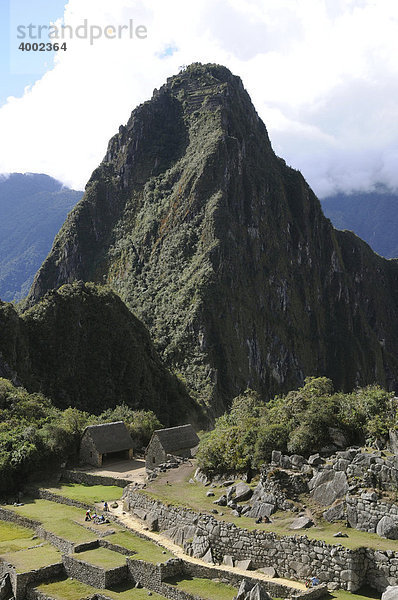 Huayna Picchu  Junger Berg  Inkasiedlung  Quechuasiedlung  Machu Picchu  Peru  Südamerika  Lateinamerika