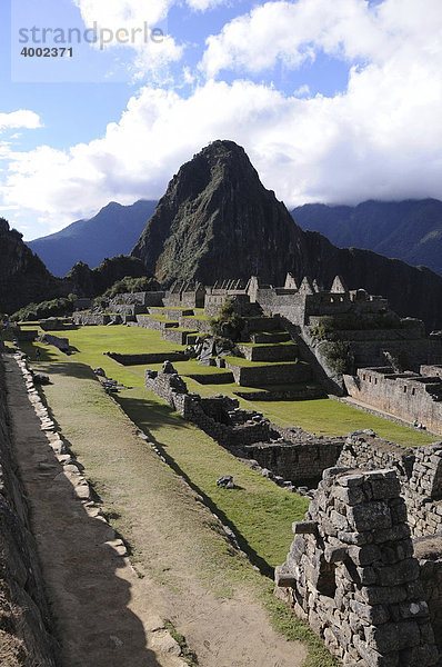 Machu Picchu  Inkasiedlung  Quechuasiedlung  Peru  Südamerika  Lateinamerika
