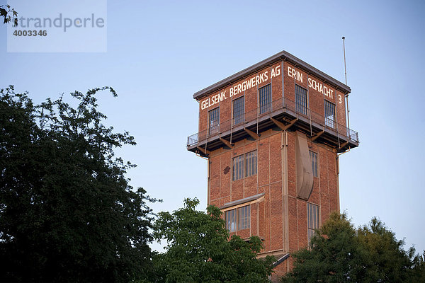 Hammerkopfturm Zeche Erin  Schacht 3  Castrop-Rauxel  Nordrhein-Westfalen  Deutschland  Europa