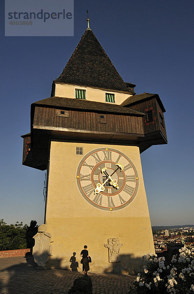 Uhrturm am Grazer Schlossberg  Graz  Steiermark  Österreich  Europa