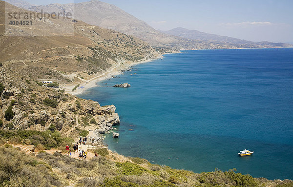 Die Bucht von Preveli  Insel Kreta  Griechenland