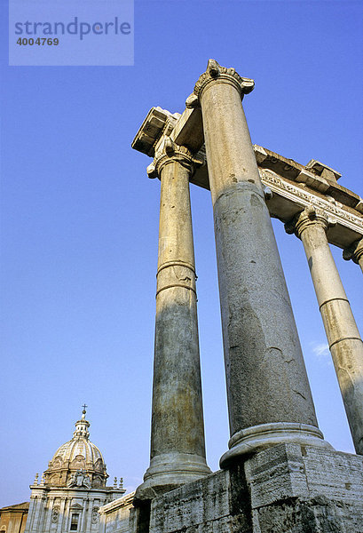 Kirche Santi Luca e Martina  Saturntempel  Forum Romanum  Rom  Latium  Italien  Europa