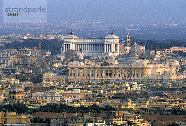 Panorama  Justizpalast  Nationaldenkmal Vittorio Emanuele II  Rom  Latium  Italien  Europa