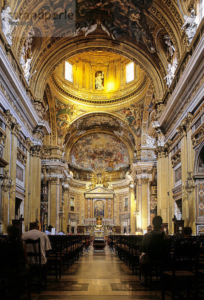 Kirche  Chiesa il Ges_  Mittelschiff  Rom  Latium  Italien  Europa