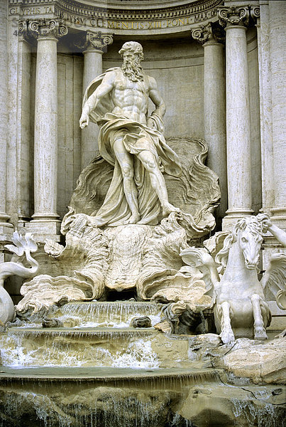 Meeresgott Oceanus  Brunnen Fontana di Trevi  Rom  Latium  Italien  Europa