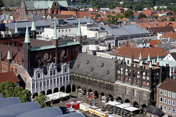 Rathaus am Markt  Lübeck  Schleswig-Holstein  Deutschland  Europa