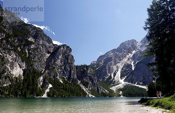 Pragser Wildsee  Lago di Braies  Dolomiten  Südtirol  Alto Adige  Italien  Europa