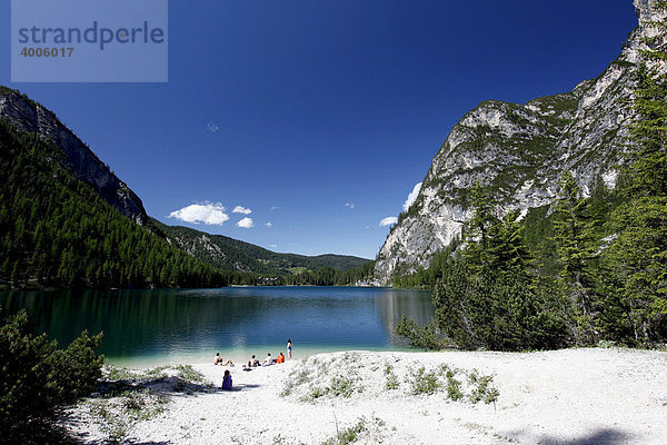 Pragser Wildsee  Lago di Braies  Dolomiten  Südtirol  Alto Adige  Italien  Europa