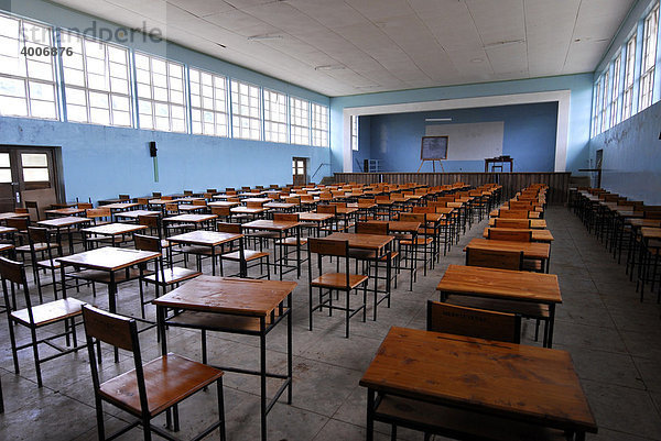Aula in der Magamba Secondary School  Lushoto  Tansania  Afrika
