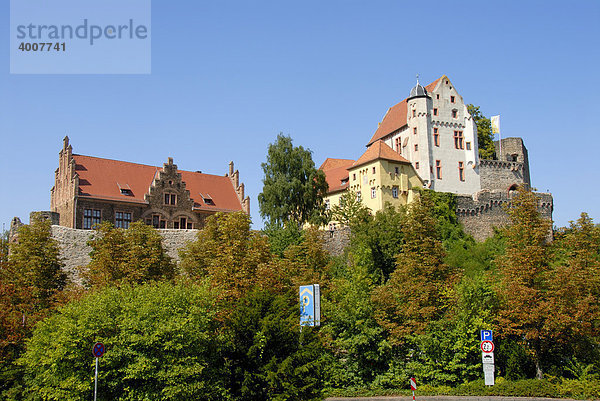 Äußere Burg  Wehrmauer und Palas  Alte Burg  Alzenau in Unterfranken  Spessart  Bayern  Deutschland  Europa
