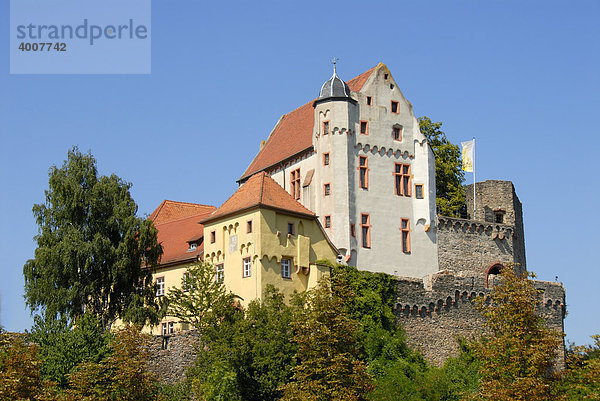 Wehrmauer und Palas  Alte Burg  Alzenau in Unterfranken  Spessart  Bayern  Deutschland  Europa