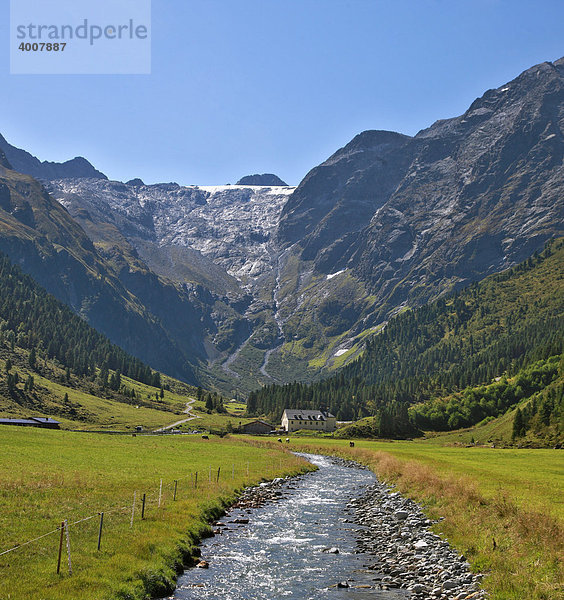 Liesenser Fernerkogel  Lüsenser  Gletscher  Lüsenser Tal  Alpengasthof Lüsens  Hospiz  Stubaier Alpen  Tirol  Österreich  Europa