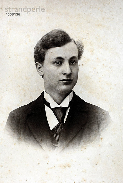 Historisches Foto  junger Mann  1905  Sachsen-Anhalt