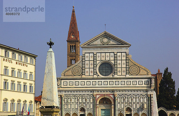 Kirche Santa Maria Novella an der Piazza Santa Maria Novella  Firenze  Florenz  Toskana  Italien  Europa