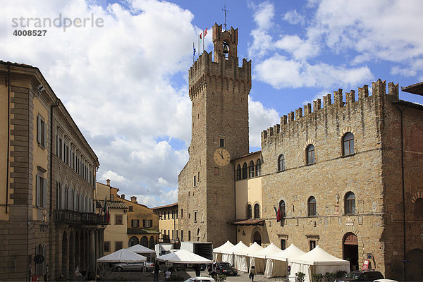 Rathaus von Arezzo  Toskana  Italien  Europa