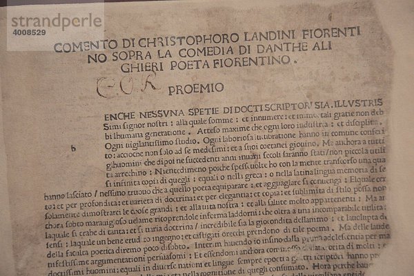 La Commedia von Dante Aligheri im Castello Conti Guido in Poppi  Toskana  Italien  Europa