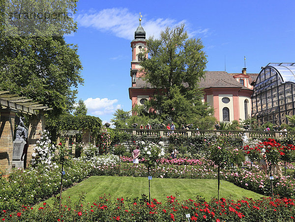 Schlosskirche St. Marien auf der Insel Mainau  Bodensee  Landkreis Konstanz  Baden-Württemberg  Deutschland  Europa
