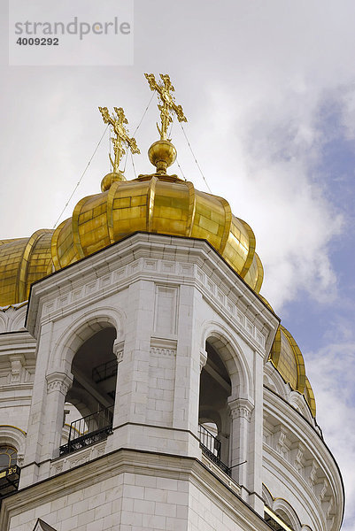 Glockenturm der Christ-Erlöser-Kathedrale  Moskau  Russland