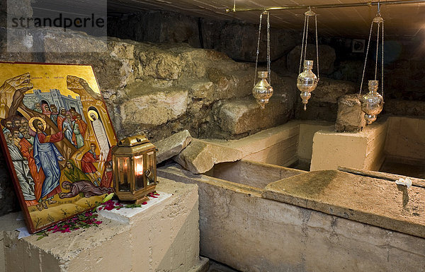 Grabkammer in der Lazaruskirche  Agios Lazaros  Larnaka  auch Larnaca  Südzypern  Südküste  Zypern  Südeuropa  Europa