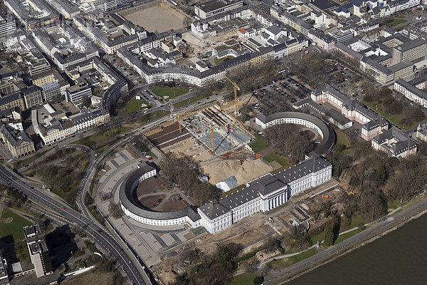 Luftbild  Bauarbeiten zur Bundesgartenschau BUGA 2011 rund um das Kurfürstliche Schloss in Koblenz  Rheinland-Pfalz  Deutschland  Europa