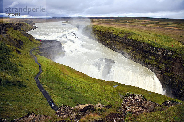 Wasserfall Gulfoss in Island  Europa