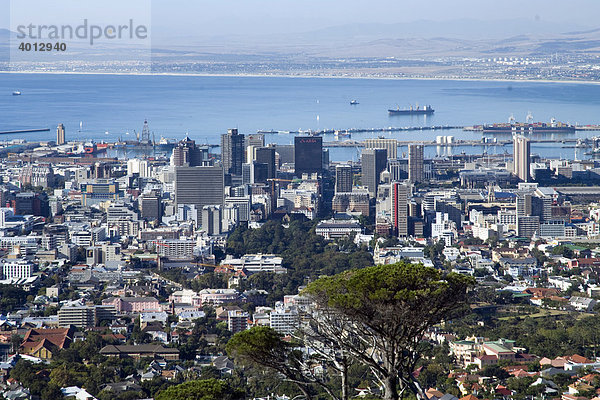 Blick auf die City von Kapstadt  Südafrika