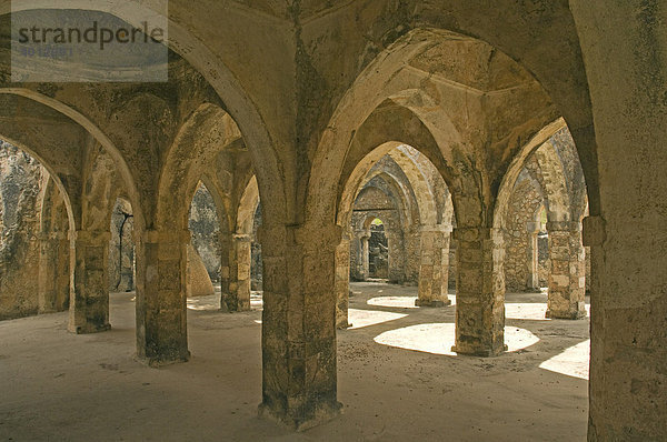 Innengewölbe der Großen Moschee  14. Jh.  UNESCO Weltkulturerbe  in Kilwa  Tansania  Afrika