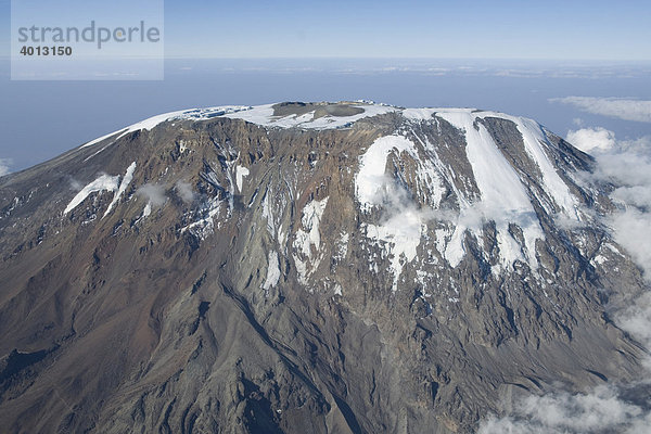 Luftbild Kilimanjaro  5895m  Western Breach Mitte  Southern Ice Field rechts  Tansania  Afrika