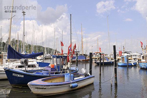 Segler- und Fischereihafen in Langballigau  Ostsee  Schleswig-Holstein  Norddeutschland  Deutschland  Europa