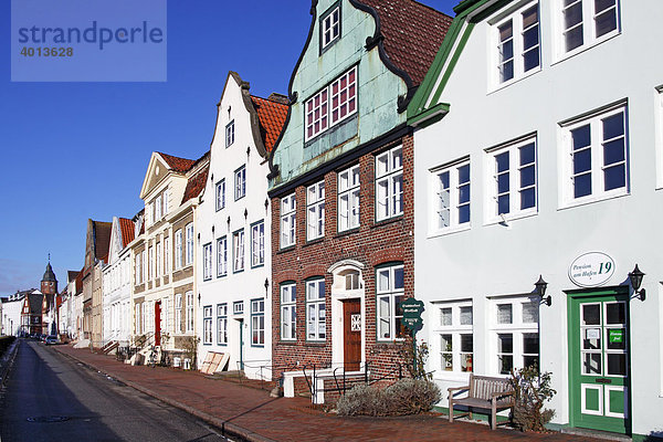Historische Giebelhäuser in der Altstadt von Glückstadt  Am Hafen  Schleswig-Holstein  Deutschland