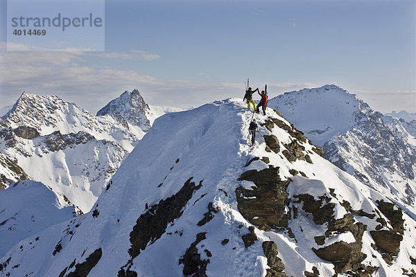 Winterklettersteig  Freerider  Bergsteiger  Arlberg  Verwallgruppe  Nordtirol  Österreich  Europa