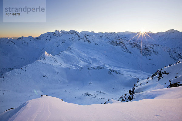 Ötztaler Alpen  Sonnenuntergang  Nordtirol  Europa